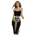 The Seven Chakras Caduceus Print Cross Back Cami Dress