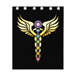 The Seven Chakras Caduceus Print Curtain