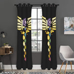 The Seven Chakras Caduceus Print Curtain
