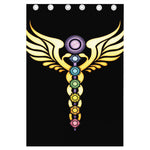 The Seven Chakras Caduceus Print Curtain