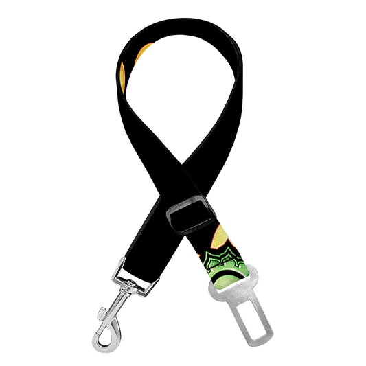 The Seven Chakras Caduceus Print Dog Seat Belt