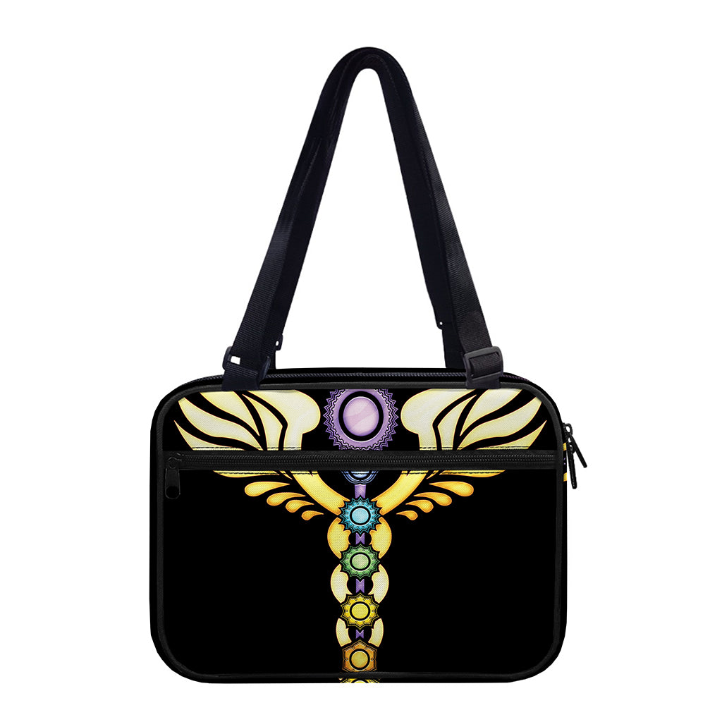 The Seven Chakras Caduceus Print Double Strap Bible Bag