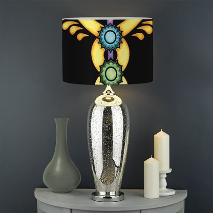 The Seven Chakras Caduceus Print Drum Lamp Shade