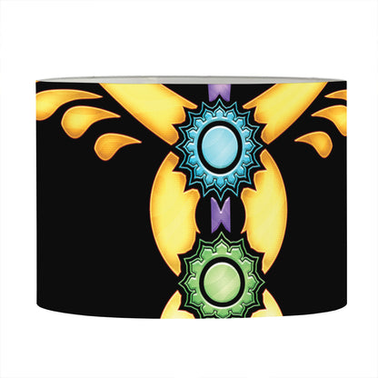The Seven Chakras Caduceus Print Drum Lamp Shade