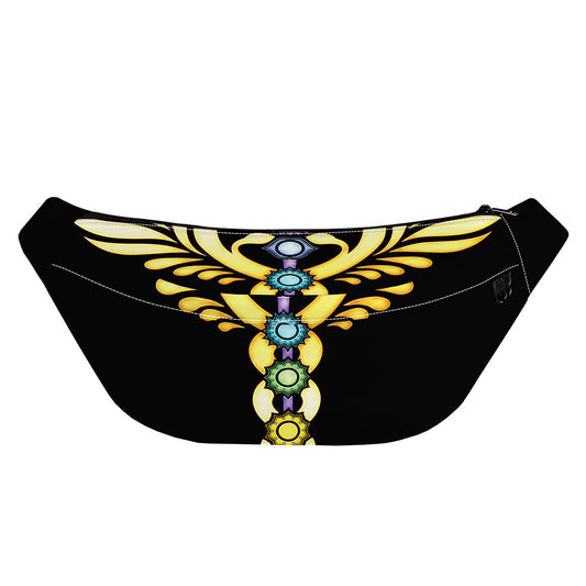 The Seven Chakras Caduceus Print Fanny Pack