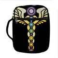 The Seven Chakras Caduceus Print Front Pocket Bible Bag
