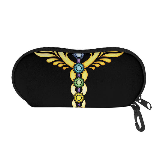 The Seven Chakras Caduceus Print Glasses Case