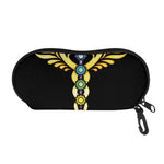 The Seven Chakras Caduceus Print Glasses Case