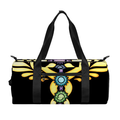 The Seven Chakras Caduceus Print Gym Bag