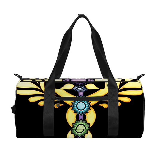 The Seven Chakras Caduceus Print Gym Bag