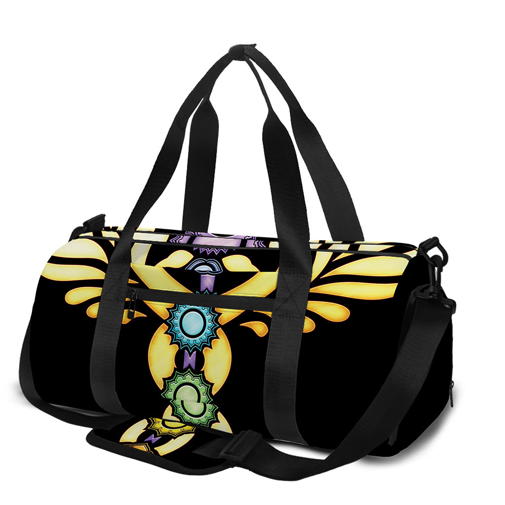 The Seven Chakras Caduceus Print Gym Bag
