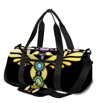 The Seven Chakras Caduceus Print Gym Bag