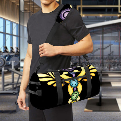 The Seven Chakras Caduceus Print Gym Bag