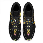The Seven Chakras Caduceus Print High Top Leather Sneakers
