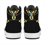 The Seven Chakras Caduceus Print High Top Leather Sneakers