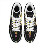 The Seven Chakras Caduceus Print High Top Leather Sneakers