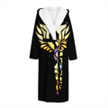 The Seven Chakras Caduceus Print Hooded Bathrobe