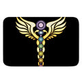 The Seven Chakras Caduceus Print Indoor Door Mat