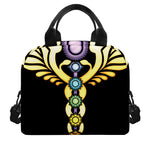 The Seven Chakras Caduceus Print Insulated Lunch Bag