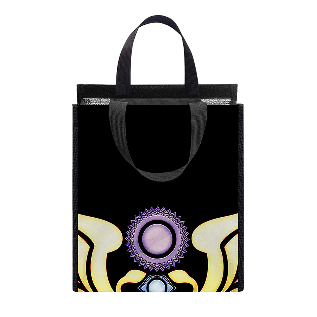 The Seven Chakras Caduceus Print Insulated Lunch Tote