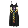 The Seven Chakras Caduceus Print Jersey Midi Cami Dress