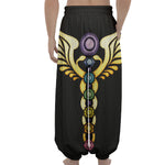 The Seven Chakras Caduceus Print Lantern Pants