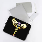 The Seven Chakras Caduceus Print Laptop Sleeve