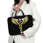 The Seven Chakras Caduceus Print Laptop Sleeve With Handle