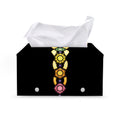 The Seven Chakras Caduceus Print Leather Tissue Box Cover
