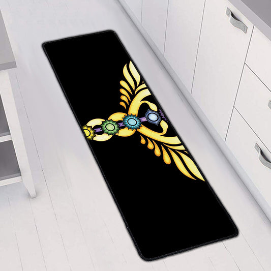 The Seven Chakras Caduceus Print Long Kitchen Mat