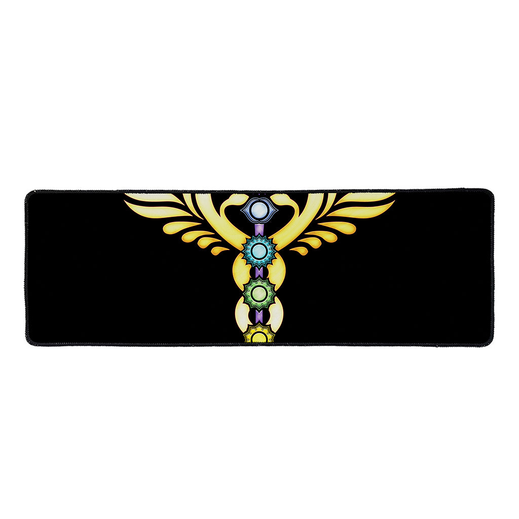 The Seven Chakras Caduceus Print Long Kitchen Mat