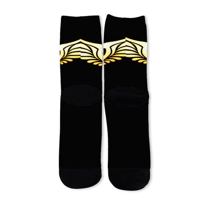 The Seven Chakras Caduceus Print Long Socks