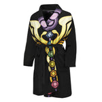 The Seven Chakras Caduceus Print Men's Bathrobe