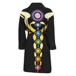 The Seven Chakras Caduceus Print Men's Bathrobe