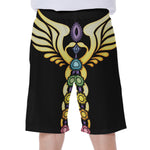 The Seven Chakras Caduceus Print Men's Beach Shorts