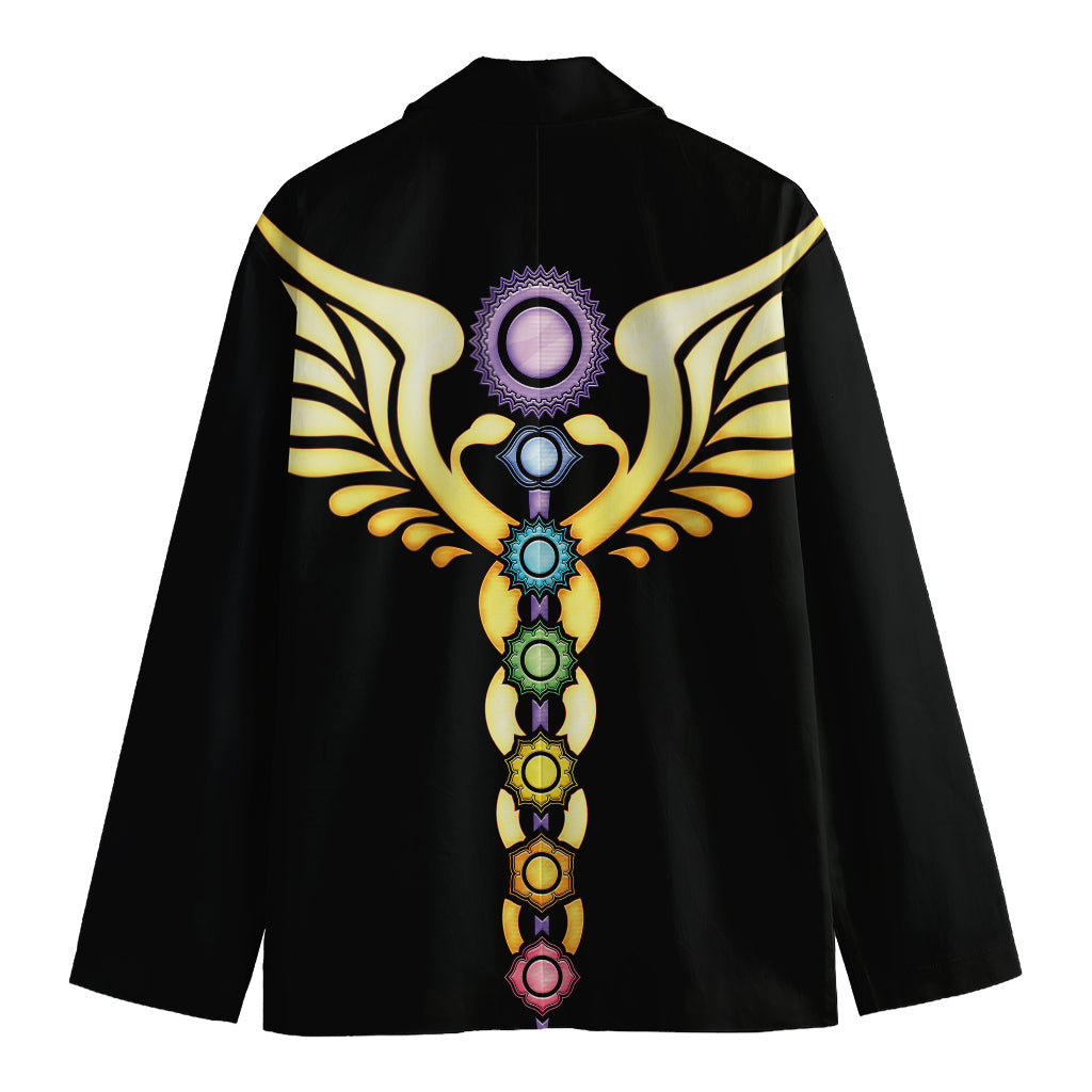 The Seven Chakras Caduceus Print Men's Blazer