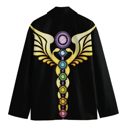 The Seven Chakras Caduceus Print Men's Blazer