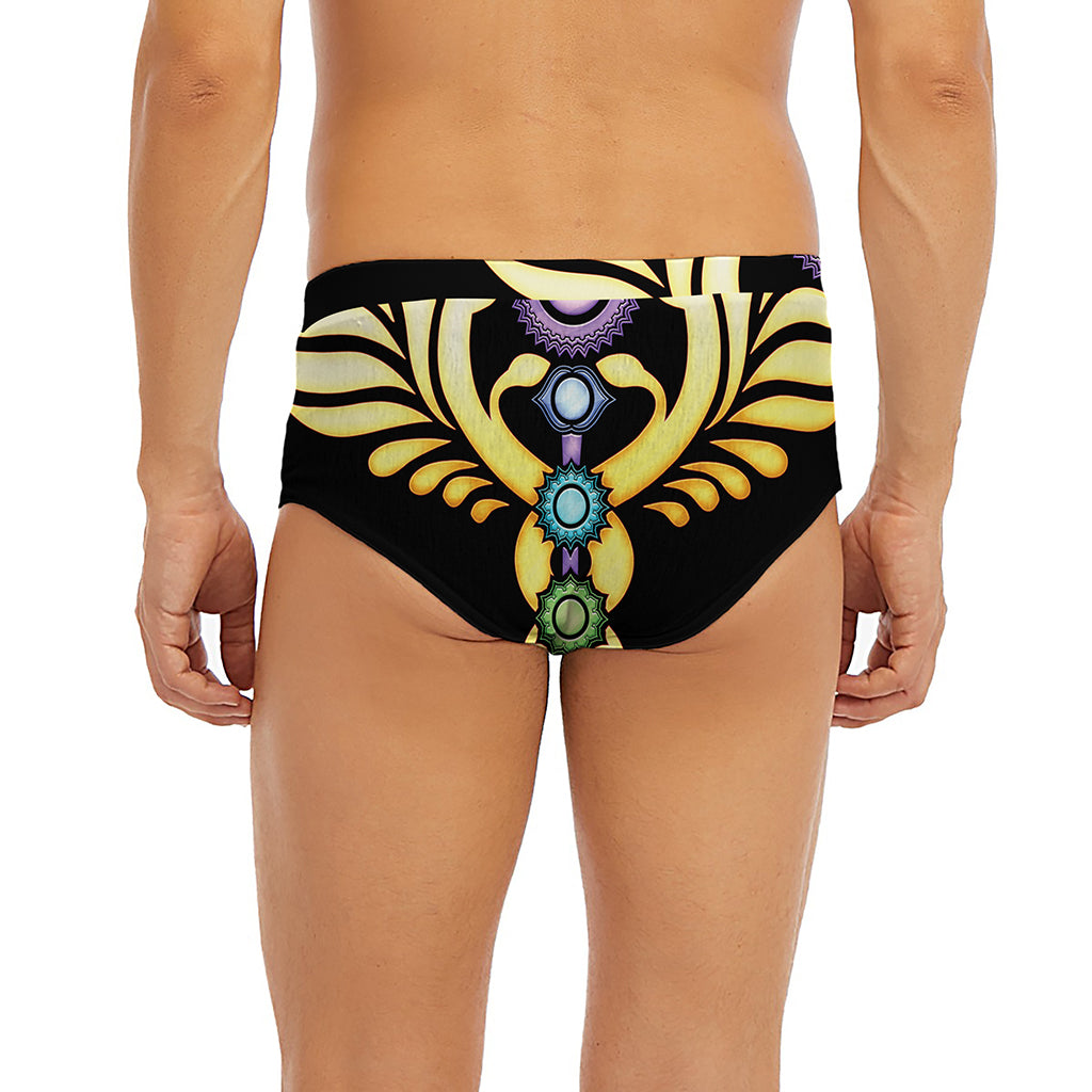 The Seven Chakras Caduceus Print Men's Briefs