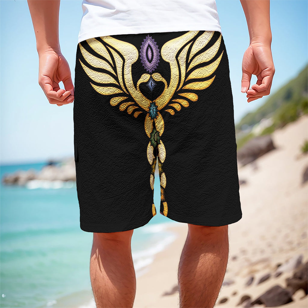 The Seven Chakras Caduceus Print Men's Cargo Shorts