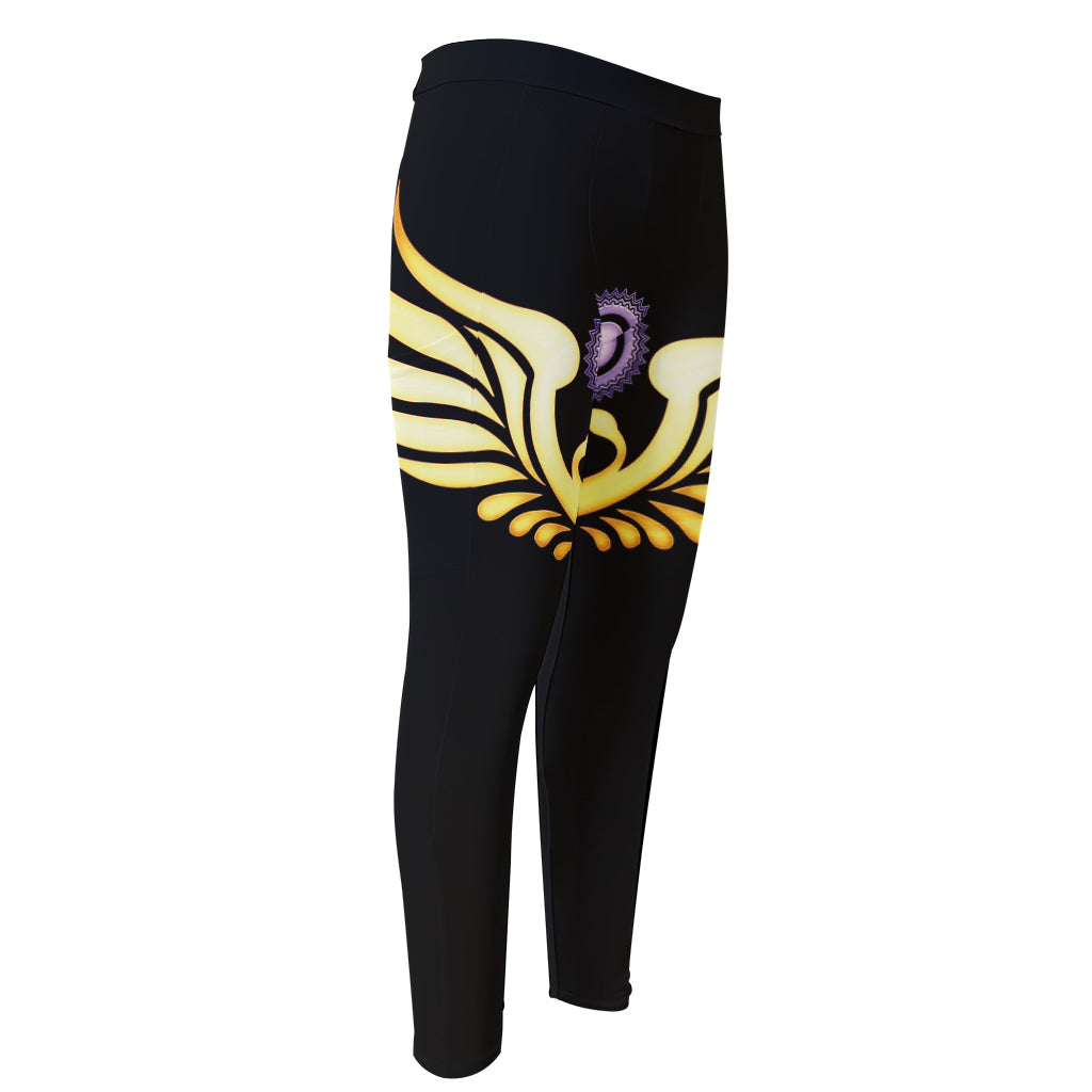 The Seven Chakras Caduceus Print Men's Compression Pants