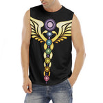The Seven Chakras Caduceus Print Men's Fitness Tank Top