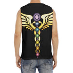 The Seven Chakras Caduceus Print Men's Fitness Tank Top