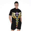 The Seven Chakras Caduceus Print Men's Romper