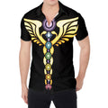 The Seven Chakras Caduceus Print Men's Shirt