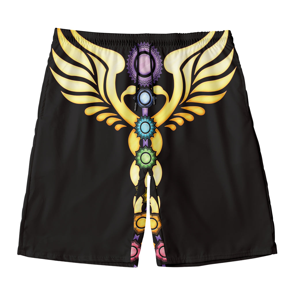 The Seven Chakras Caduceus Print Men's Swim Trunks