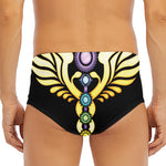 The Seven Chakras Caduceus Print Men's Triangle Swim Briefs