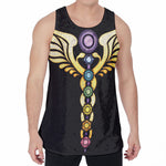The Seven Chakras Caduceus Print Men's Velvet Tank Top