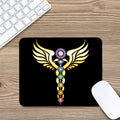 The Seven Chakras Caduceus Print Mouse Pad