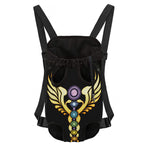 The Seven Chakras Caduceus Print Pet Carrier Backpack