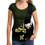 The Seven Chakras Caduceus Print Pet Sling Carrier